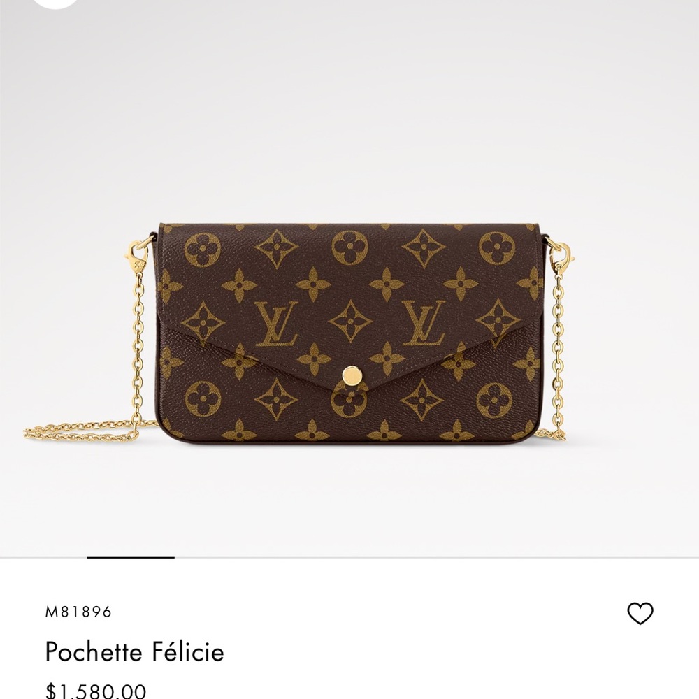 Louis Vuitton Monogram Clutch in Brown and Gold